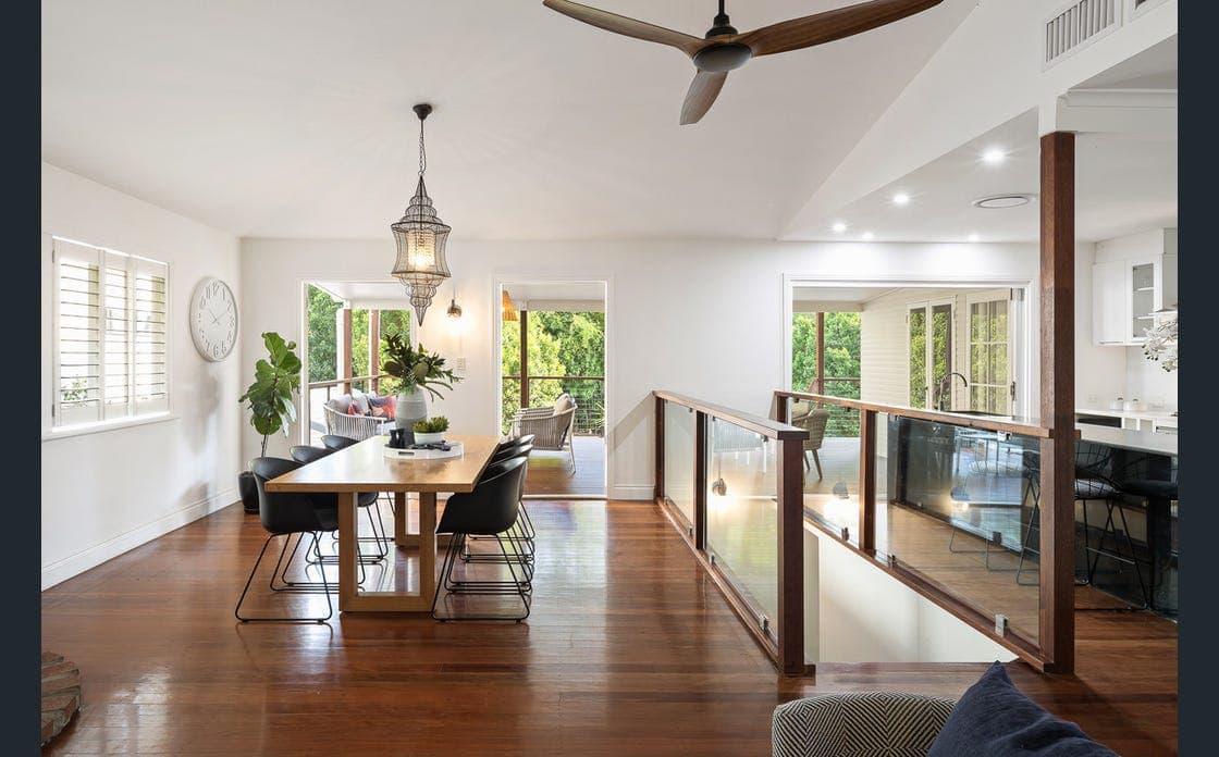 Brisbane dining room prepared for residential painting